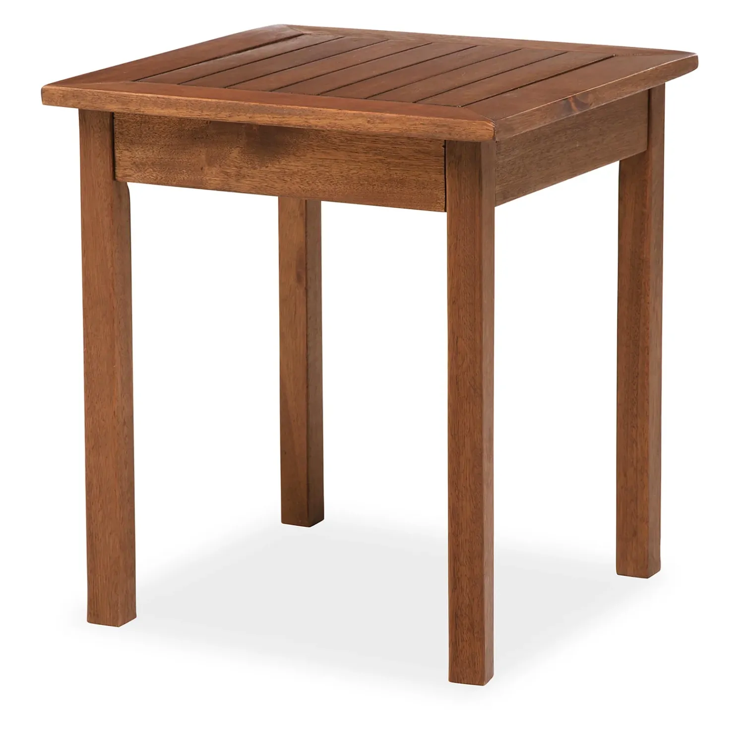 Plow & Hearth Outdoor Benches|Outdoor Side Tables>Eucalyptus Wood Side Table, Lancaster Outdoor Furniture Collection Natural