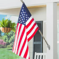Plow & Hearth Flag Accessories>Extendable Metal House Flag Pole Silver