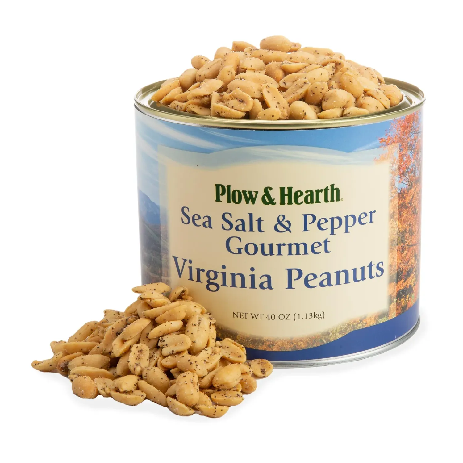 Plow & Hearth Gourmet Snacks & Nuts>Extra Large Virginia Peanuts, 36 oz. Tin