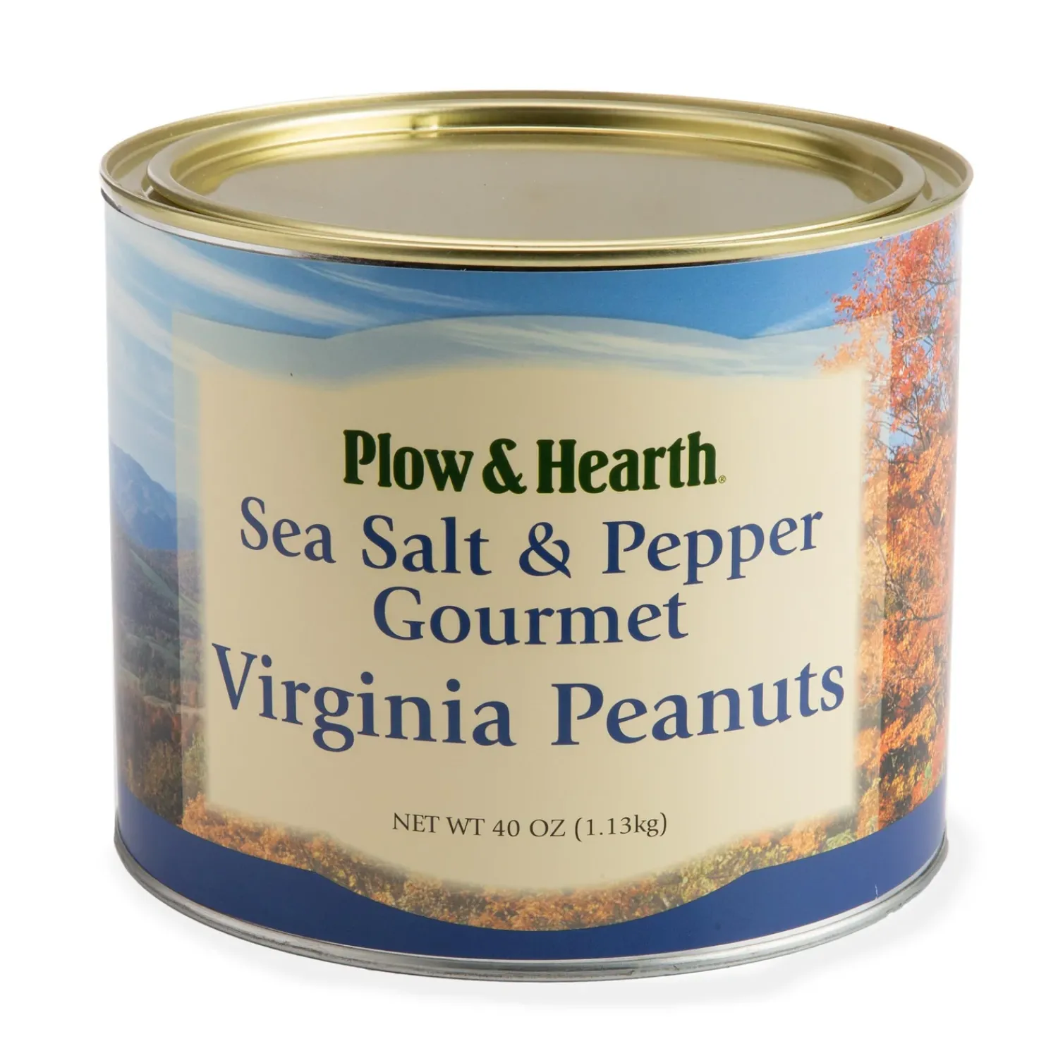 Plow & Hearth Gourmet Snacks & Nuts>Extra Large Virginia Peanuts, 36 oz. Tin