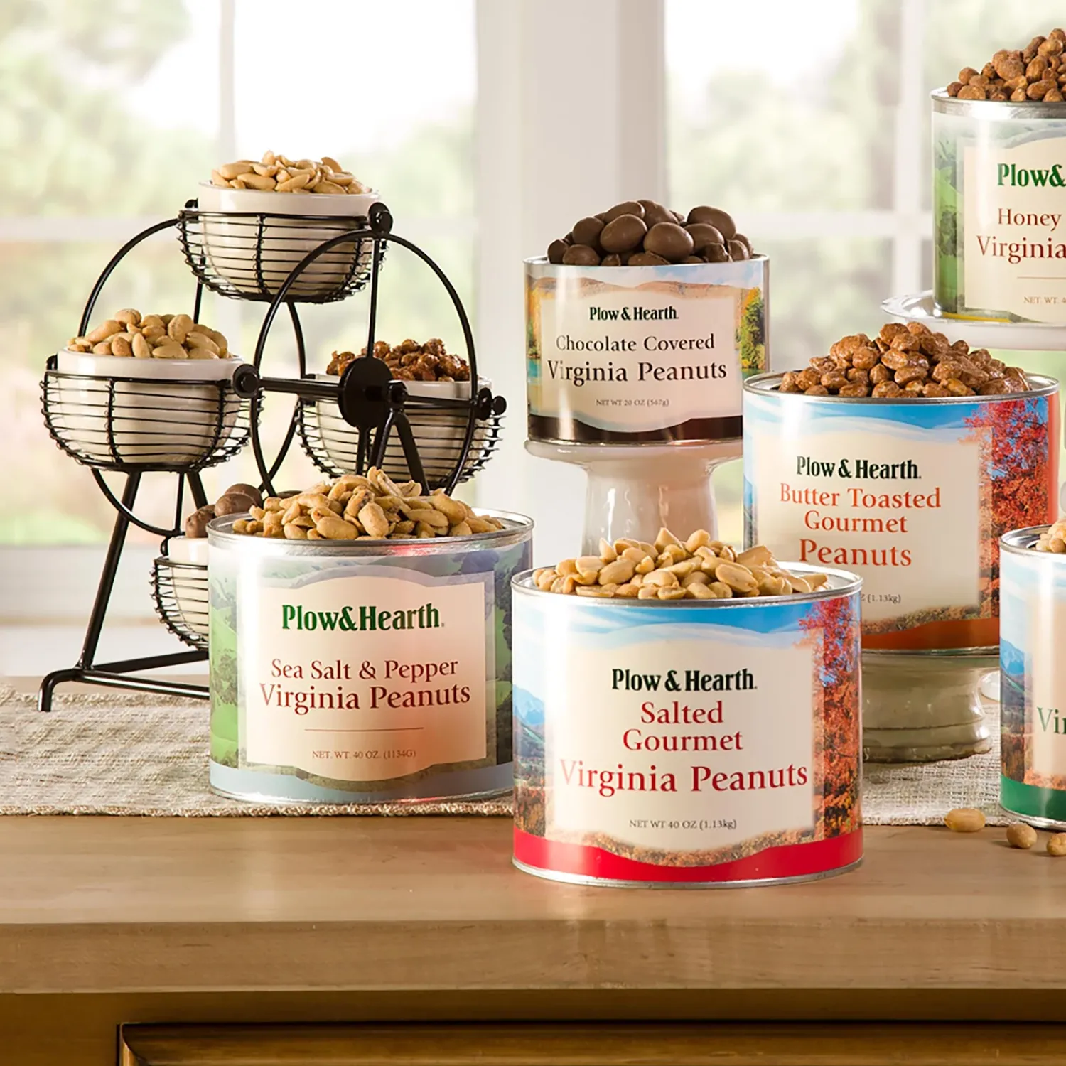 Plow & Hearth Gourmet Snacks & Nuts>Extra Large Virginia Peanuts, 36 oz. Tin