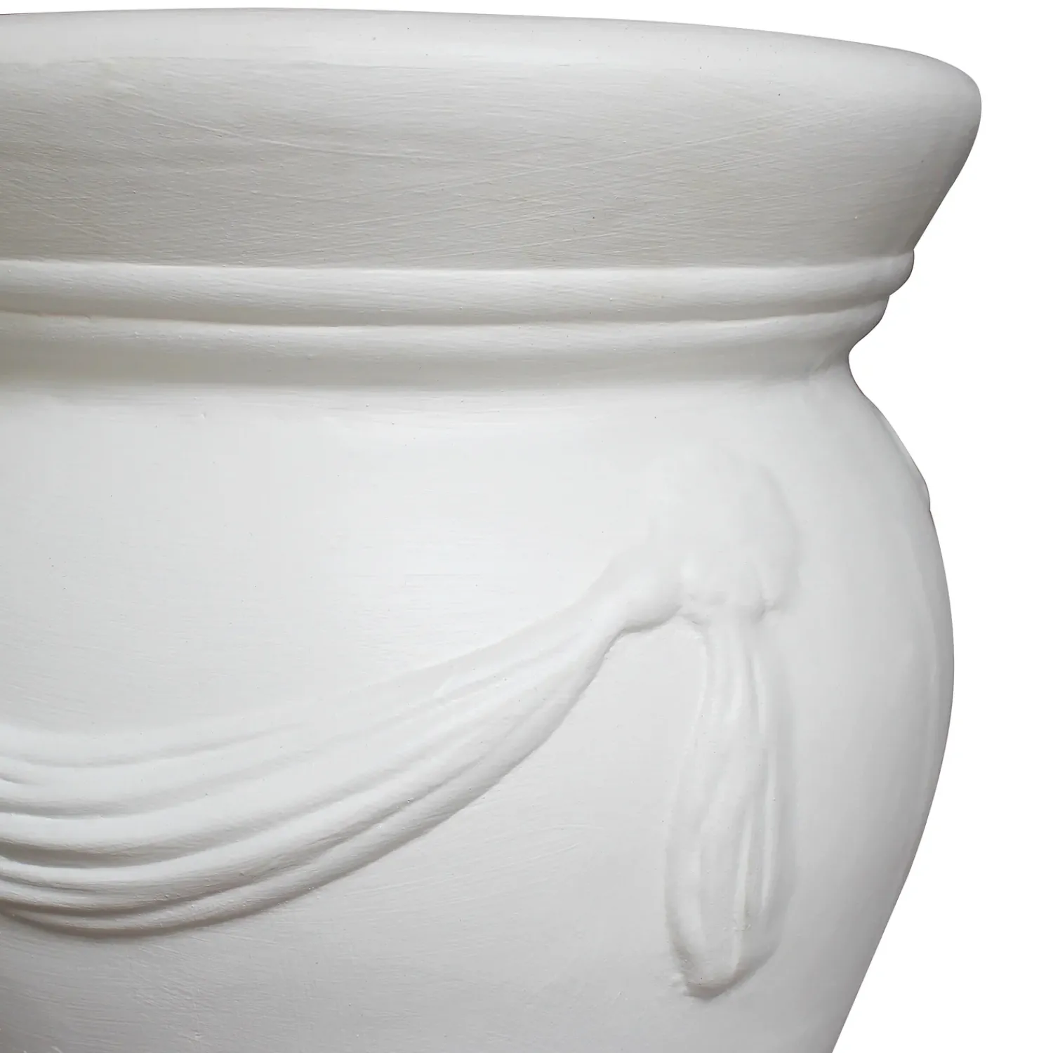 Plow & Hearth Planters & Plant Stands>Extra Large White Authentic Talavera Drape Pot