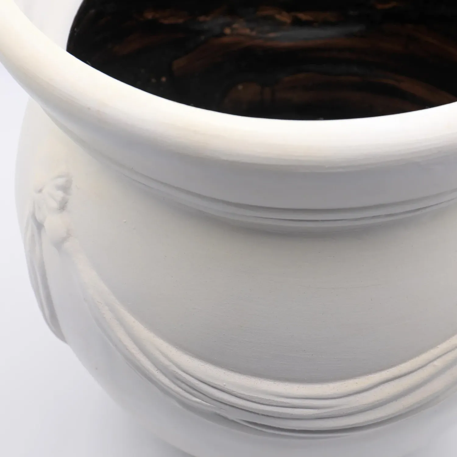 Plow & Hearth Planters & Plant Stands>Extra Large White Authentic Talavera Drape Pot