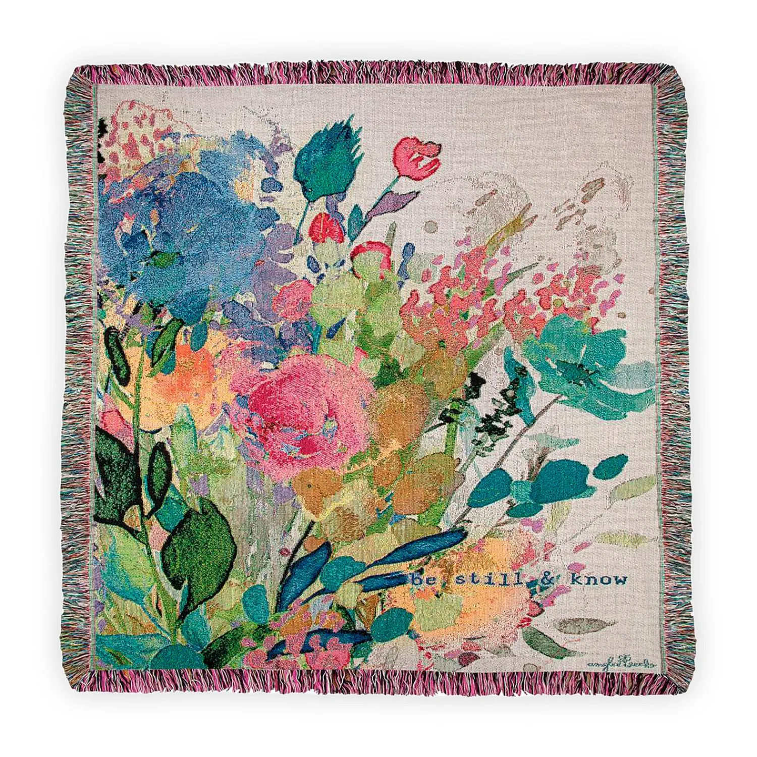 Plow & Hearth Throws & Blankets>Extravagant Love Floral Tapestry Throw