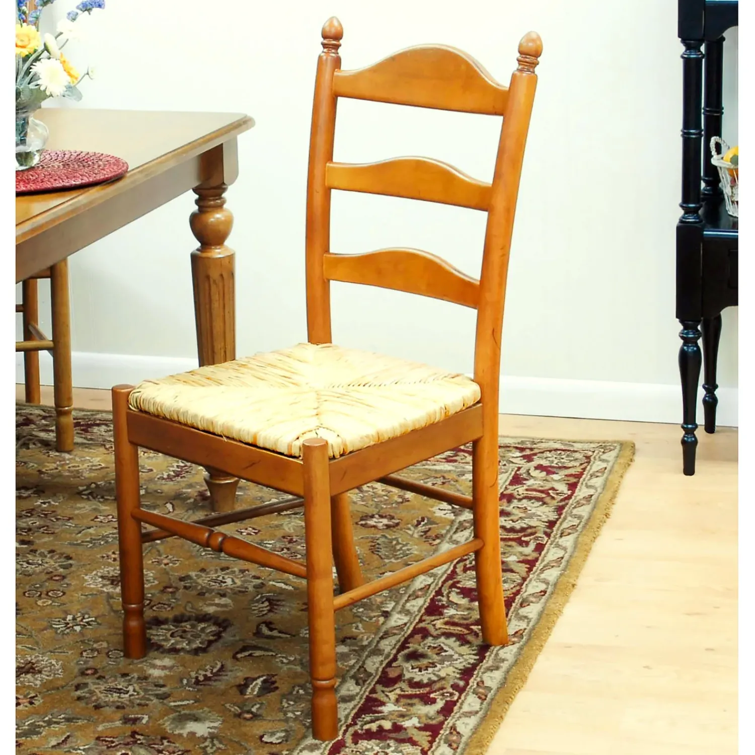 Plow & Hearth Chairs & Rockers|Rockers & Gliders>Farmhouse Hardwood Ladder Back Chair