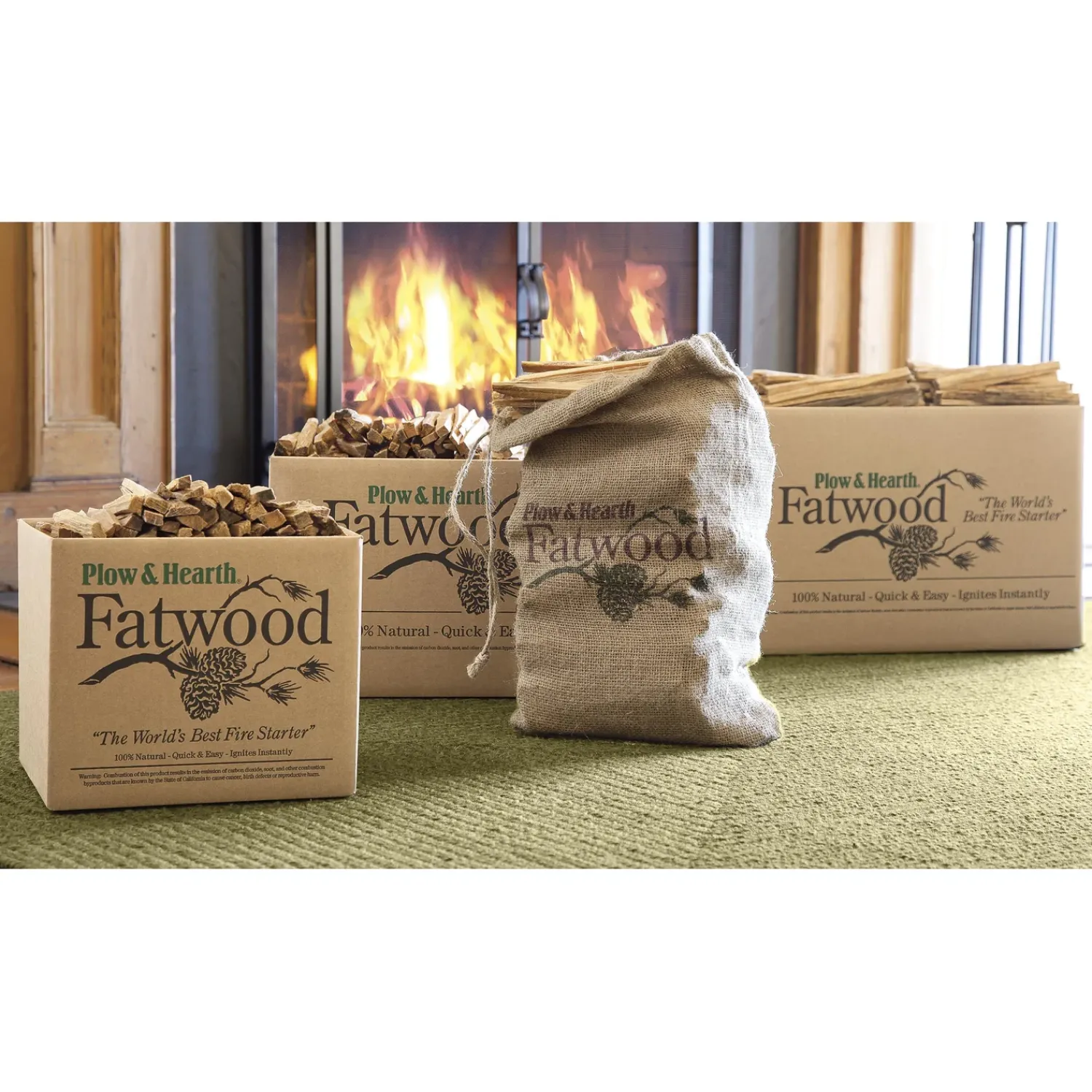 Plow & Hearth Fire Starters & Fatwood>Fatwood Fire-Starter, 25 lb. Box