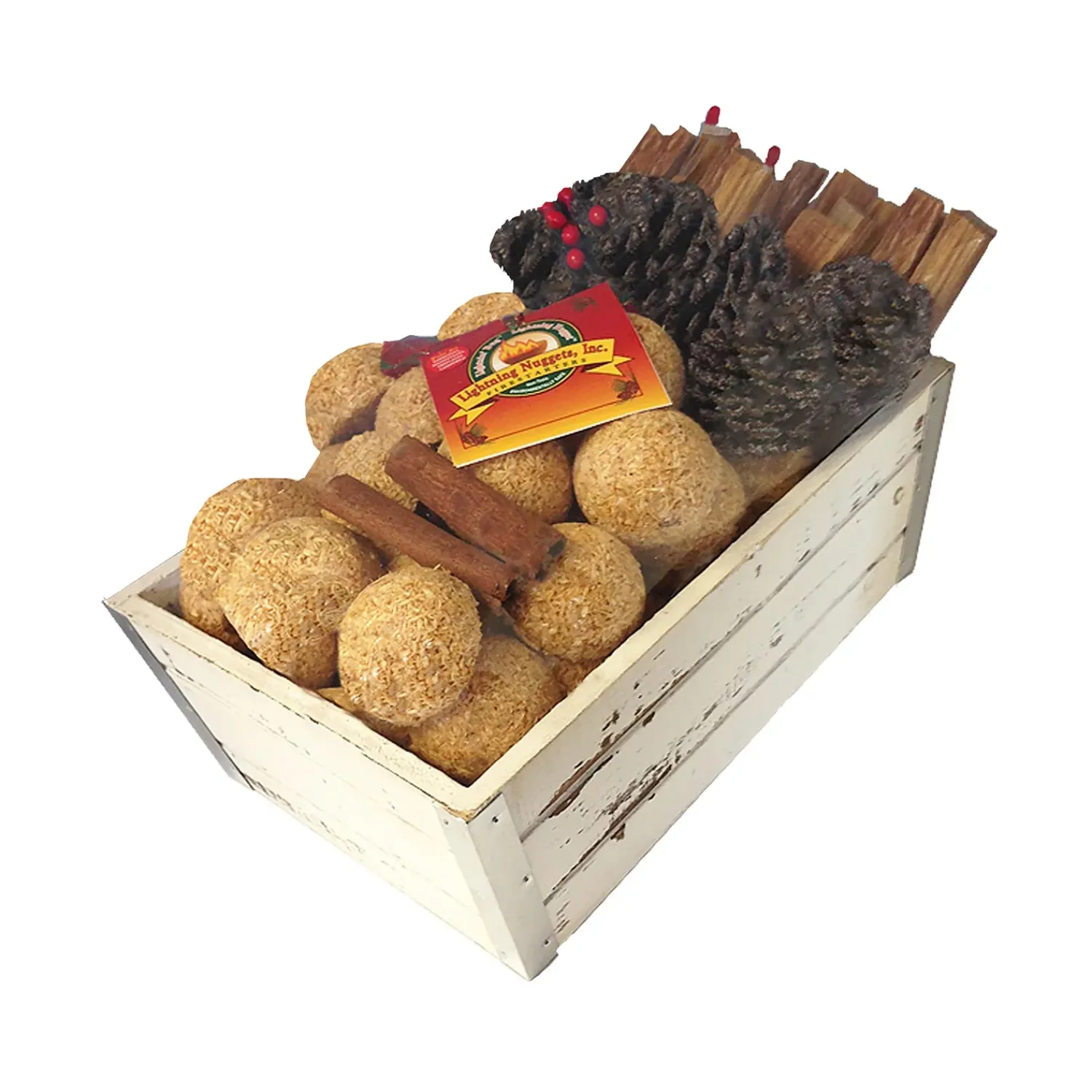 Plow & Hearth Fire Starters & Fatwood>Fire Starter Gift Set in Wooden Crate