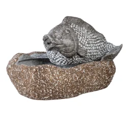 Plow & Hearth Outdoor Fountains>Fish on Rock Fountain