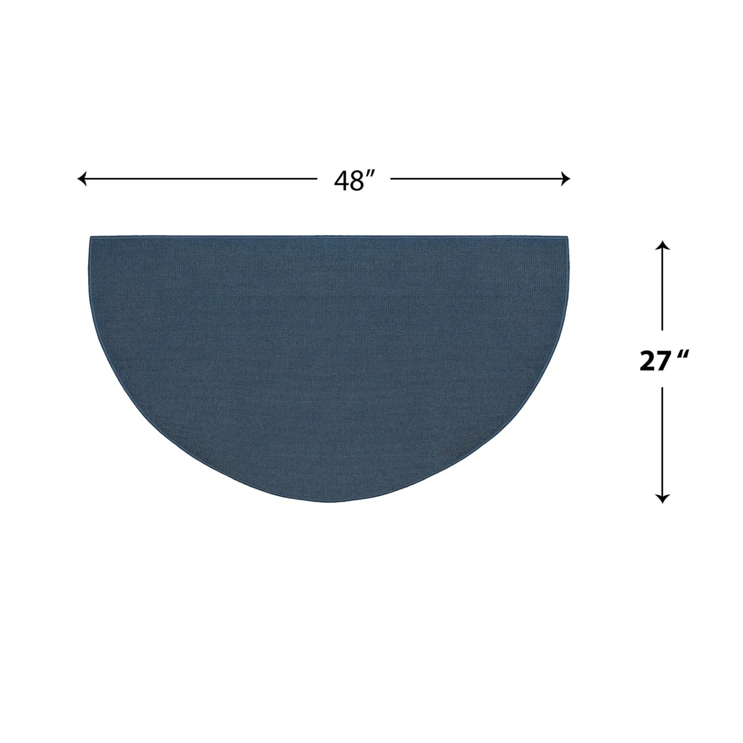 Plow & Hearth Hearth Rugs|Hearth Rugs>Flame Resistant Fiberglass Half Round Hearth Rug, 27" x 48"