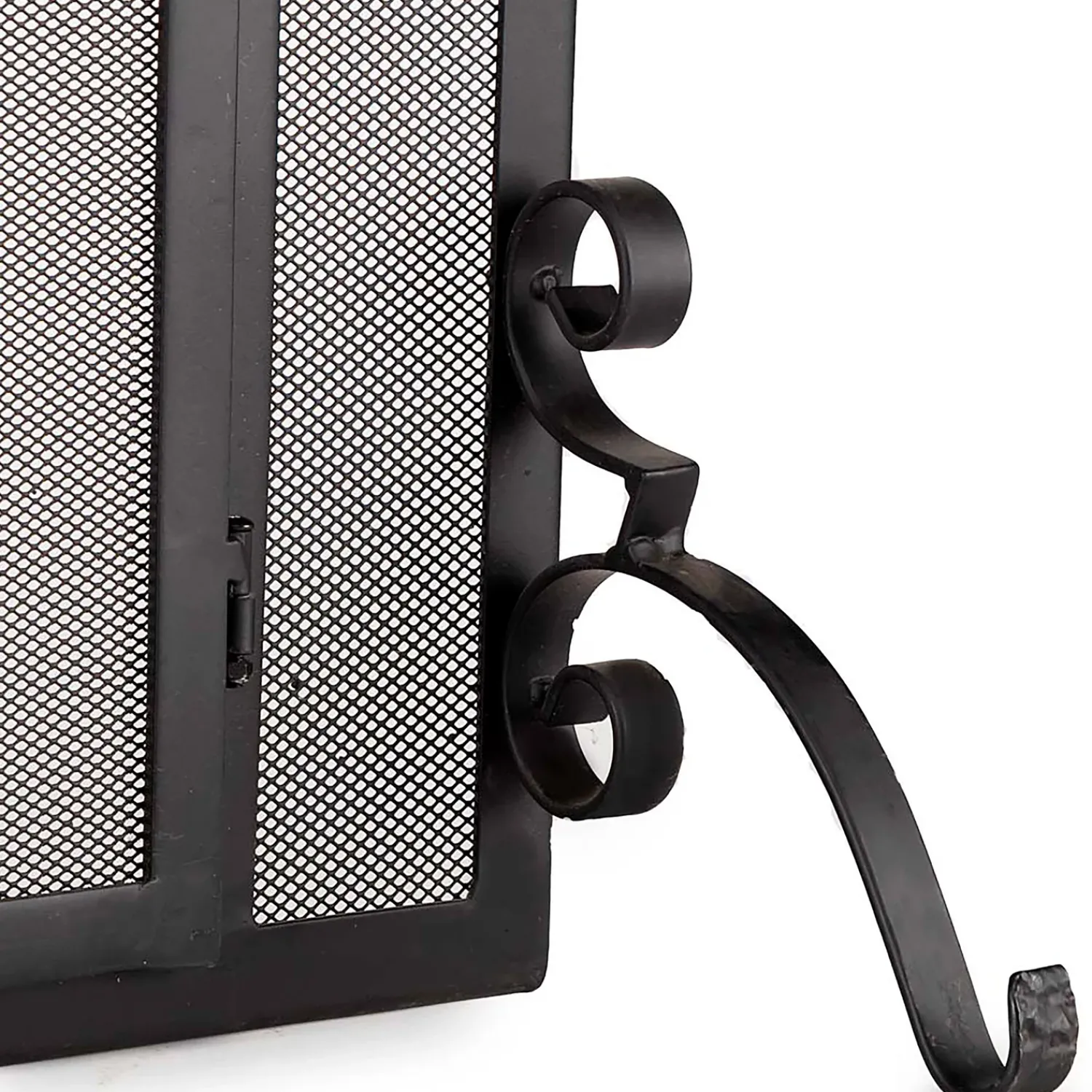 Plow & Hearth Fireplace Screens With Doors>Flat Guard Fire Screens With Doors in Solid Steel, 39"W x 31"H