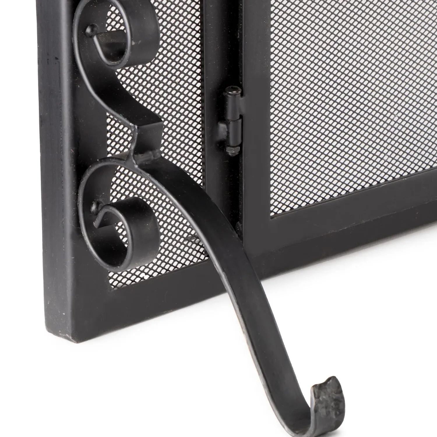 Plow & Hearth Fireplace Screens With Doors>Flat Guard Fire Screens With Doors in Solid Steel, 39"W x 31"H