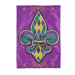 Plow & Hearth Garden Flags>Fleur de Lis Applique Garden Flag