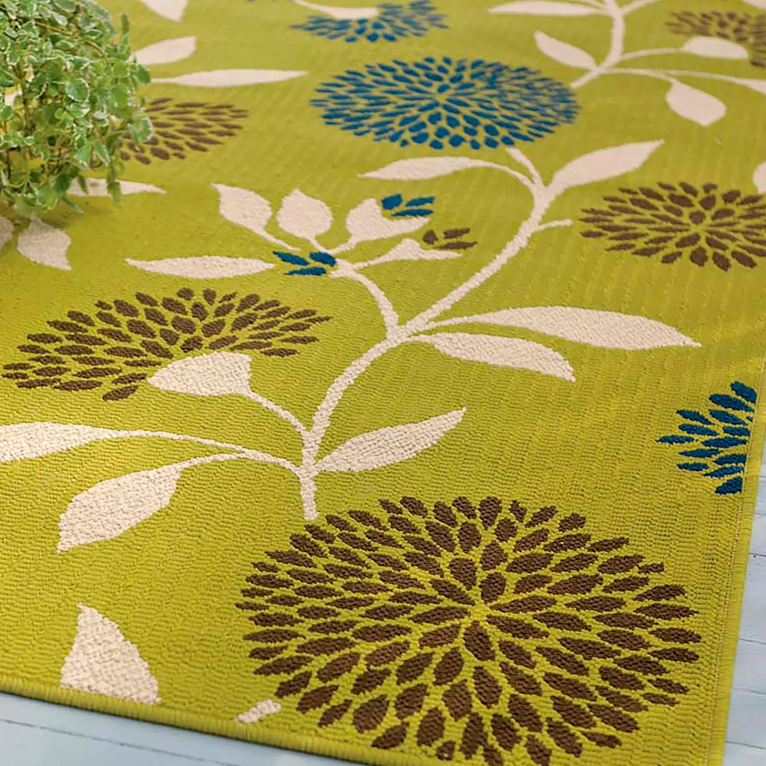 Plow & Hearth Area Rugs>Floral Surry Rug,7'10"x 10'10"