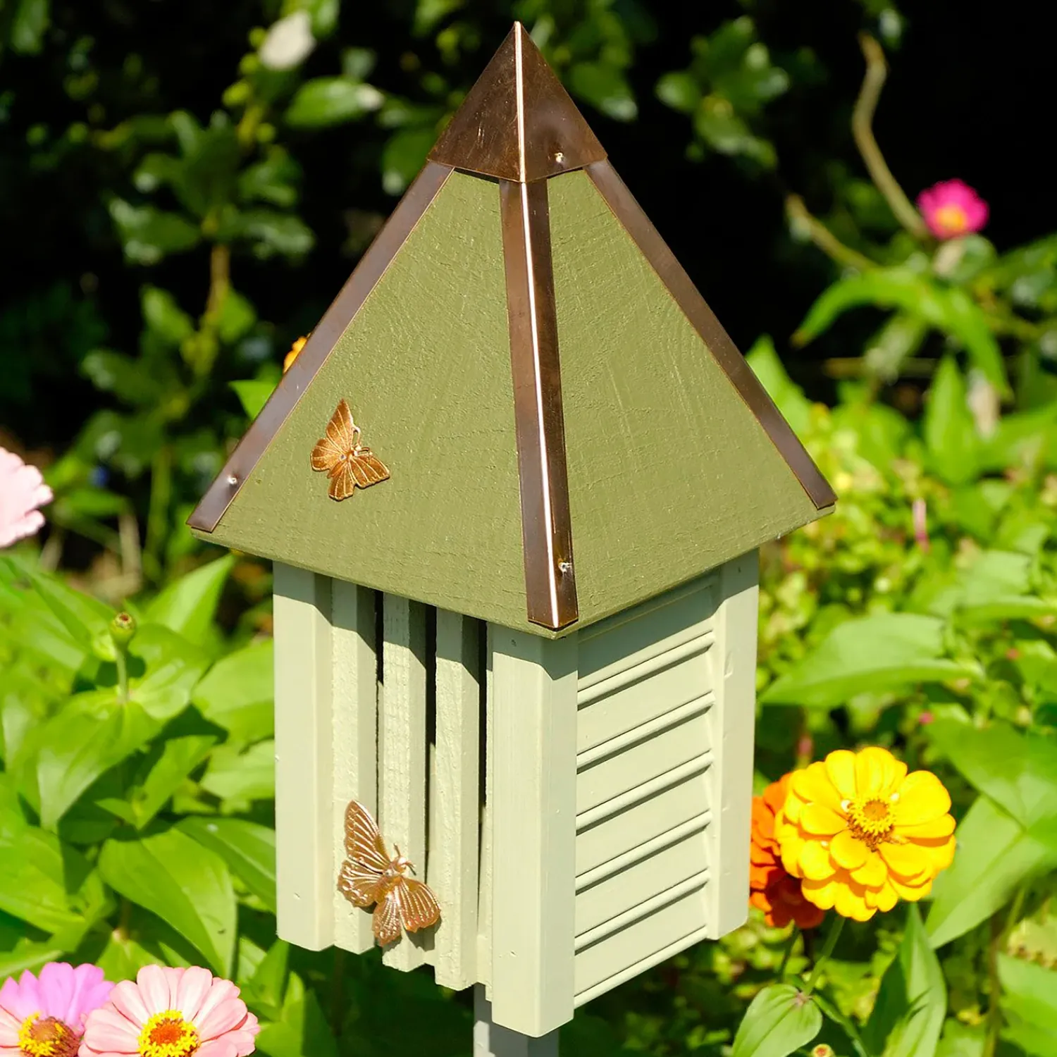 Plow & Hearth Wildlife Housing>Flutterbye Cypress and Copper Butterfly House