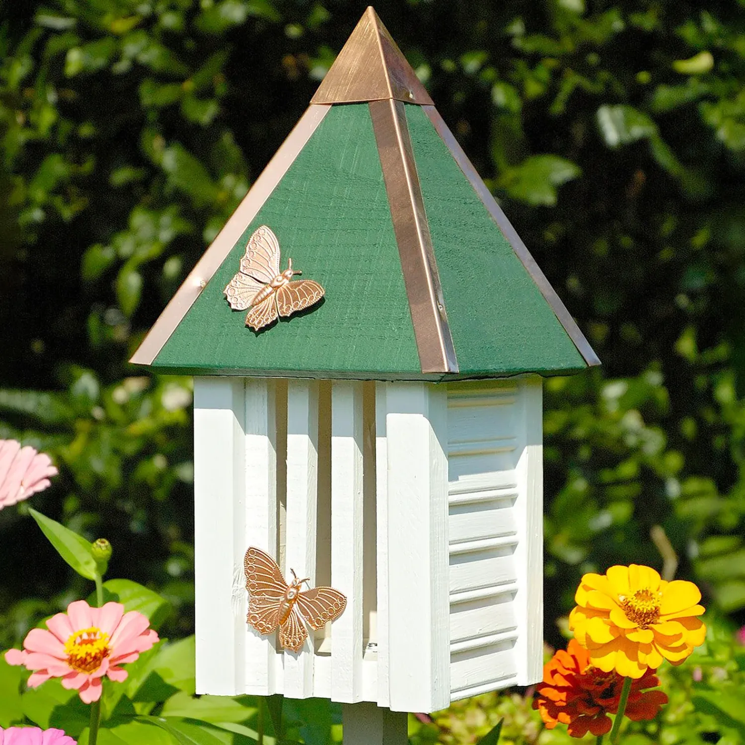 Plow & Hearth Wildlife Housing>Flutterbye Cypress and Copper Butterfly House