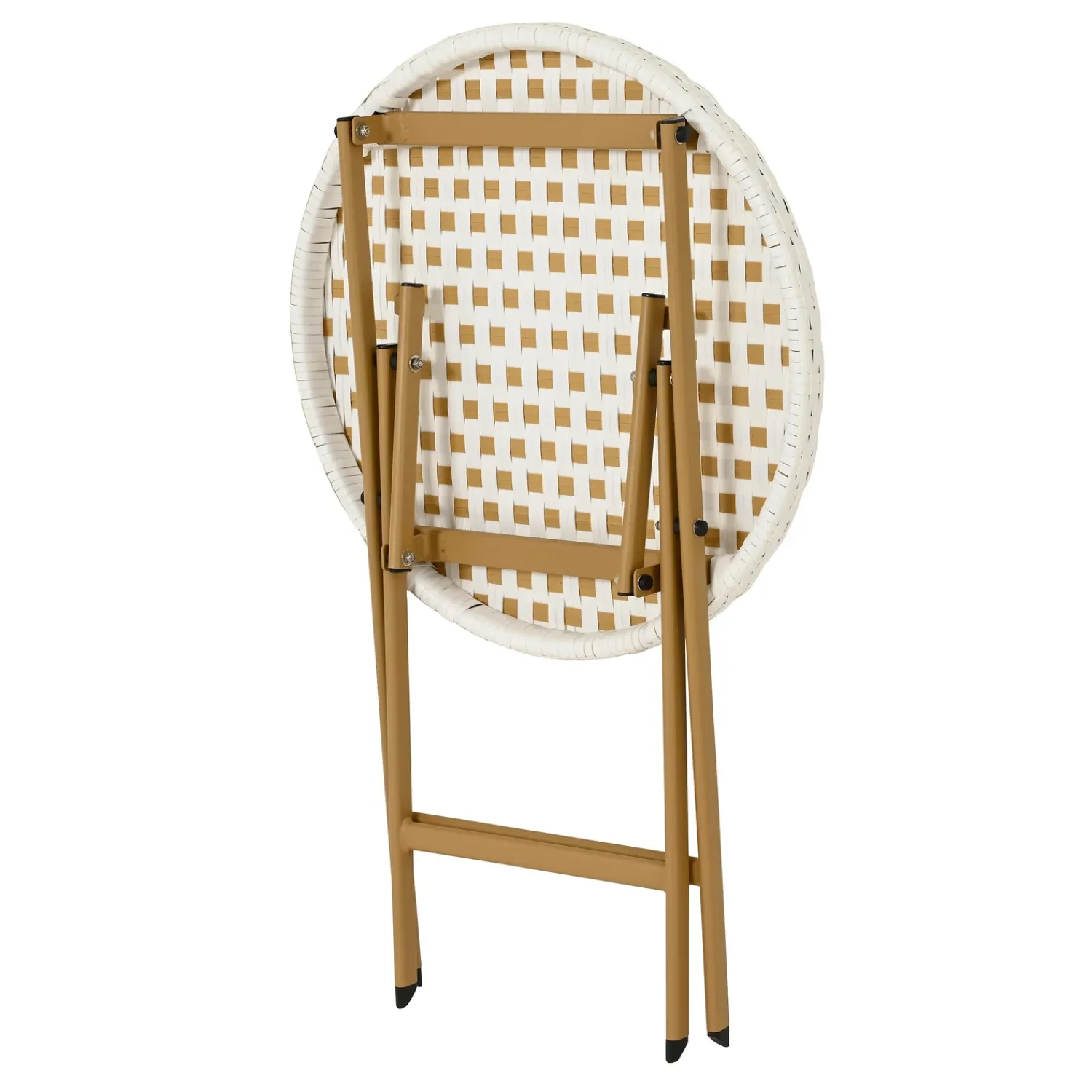 Plow & Hearth Outdoor Dining Sets>Folding Wicker 3-Piece Bistro Set Natural