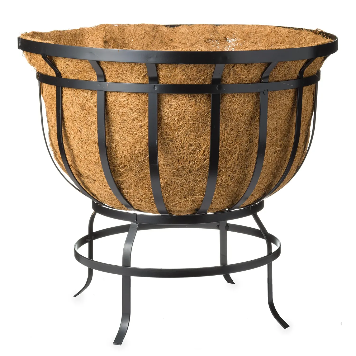 Plow & Hearth Planters & Plant Stands>Footed Metal Basket Planter with Coco Liner