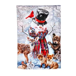 Plow & Hearth House & Estate Flags>Forest Friends Suede House Flag