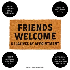 Plow & Hearth Coir Mats>Friends Welcome Coir Mat