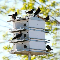 Plow & Hearth Birdhouses>Fully-Assembled 12-Room Purple Martin Birdhouse