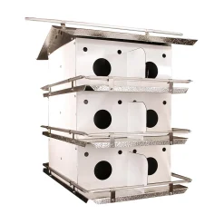 Plow & Hearth Birdhouses>Fully-Assembled 12-Room Purple Martin Birdhouse and Pole Set