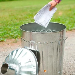 Plow & Hearth Garden Tools & Supplies|Outdoor Clean Up>Galvanized Metal Garden/Home Incinerator Waste Can