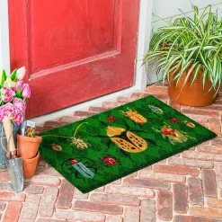 Plow & Hearth Coir Mats>Garden Beetles Coir Mat