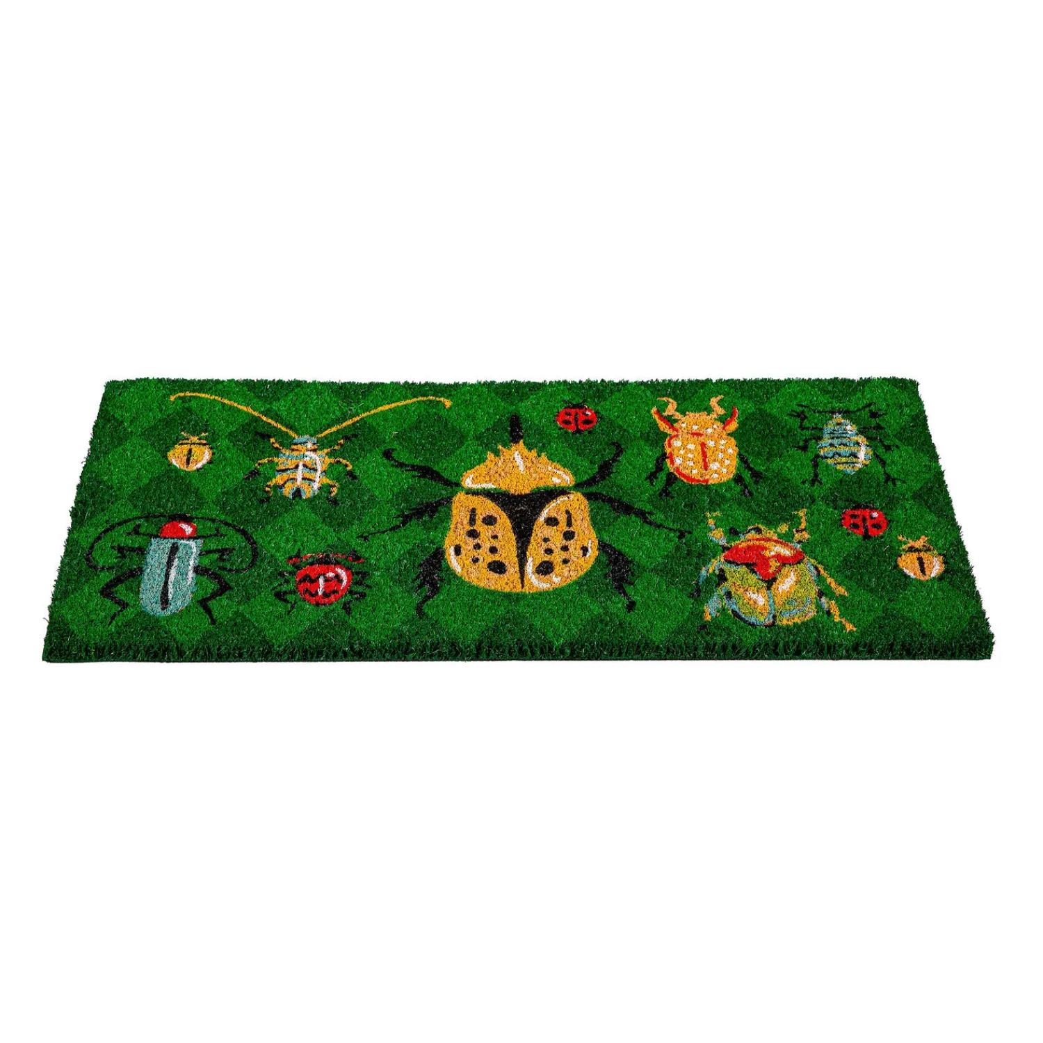 Plow & Hearth Coir Mats>Garden Beetles Coir Mat