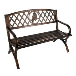 Plow & Hearth Outdoor Benches>Garden Metal Bench, Cardinal