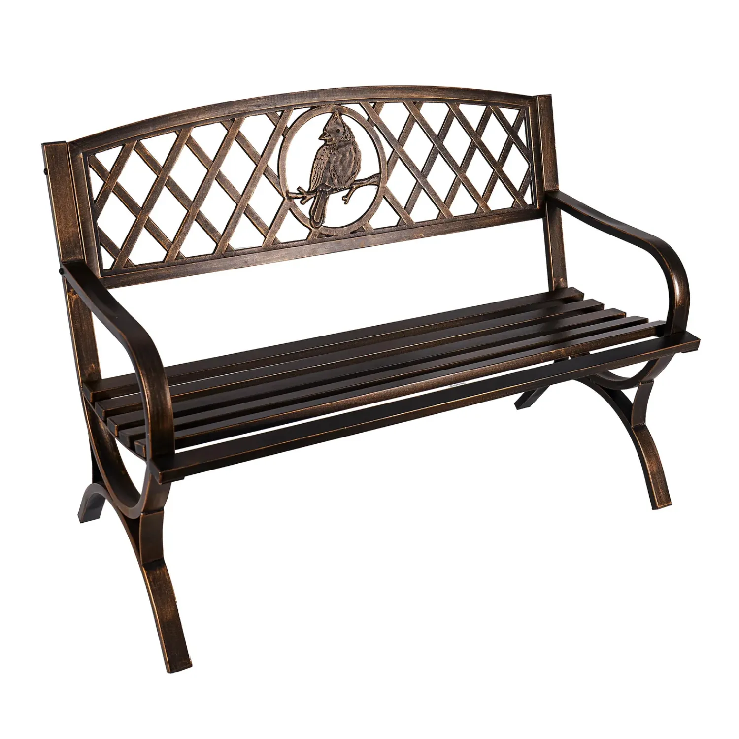 Plow & Hearth Outdoor Benches>Garden Metal Bench, Cardinal