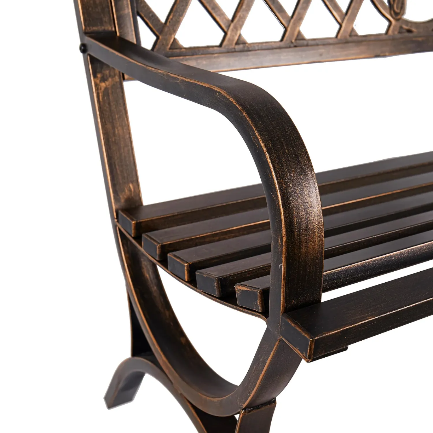 Plow & Hearth Outdoor Benches>Garden Metal Bench, Cardinal