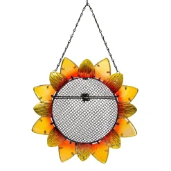 Plow & Hearth Bird Feeders>Glass and Metal Sunflower Bird Feeder