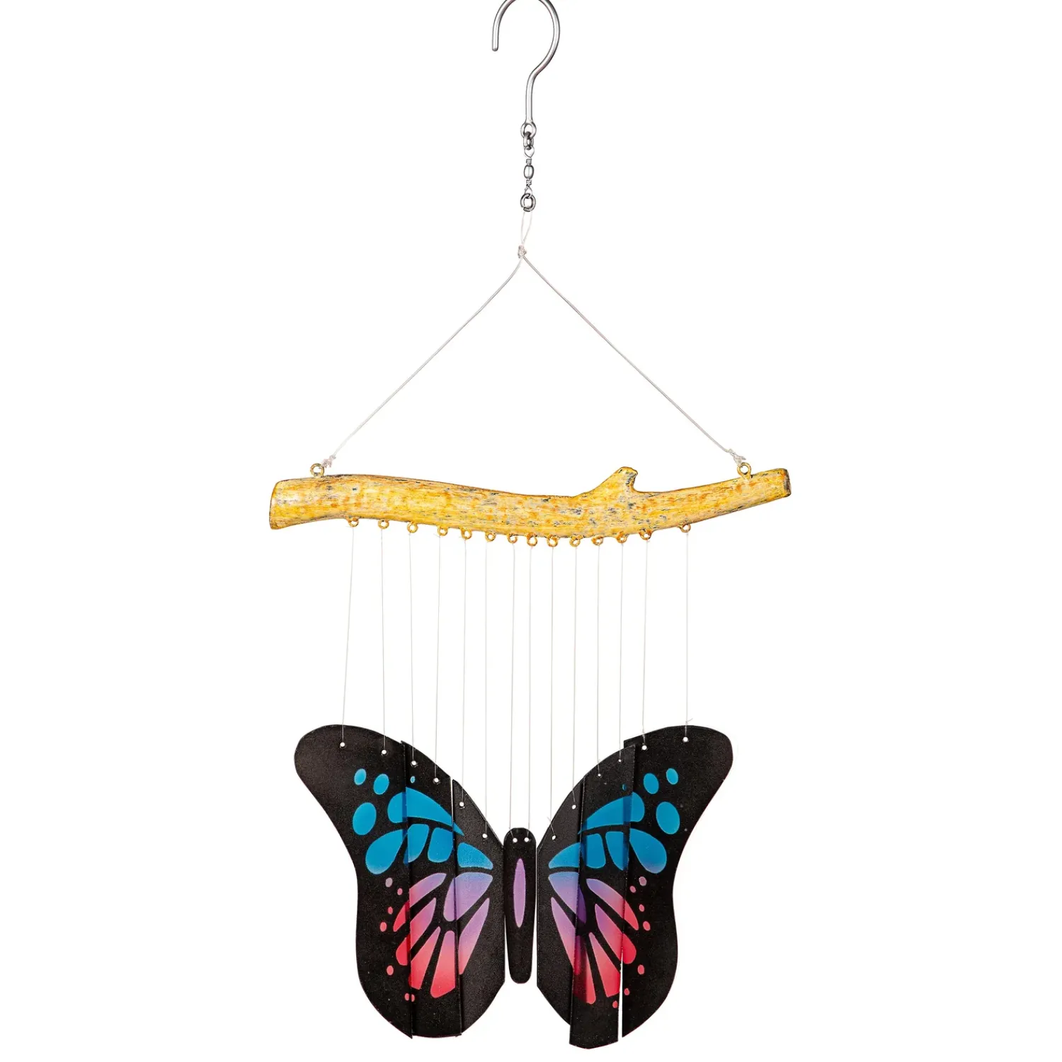 Plow & Hearth Wind Chimes & Mobiles>Glass Butterfly Wind Chime