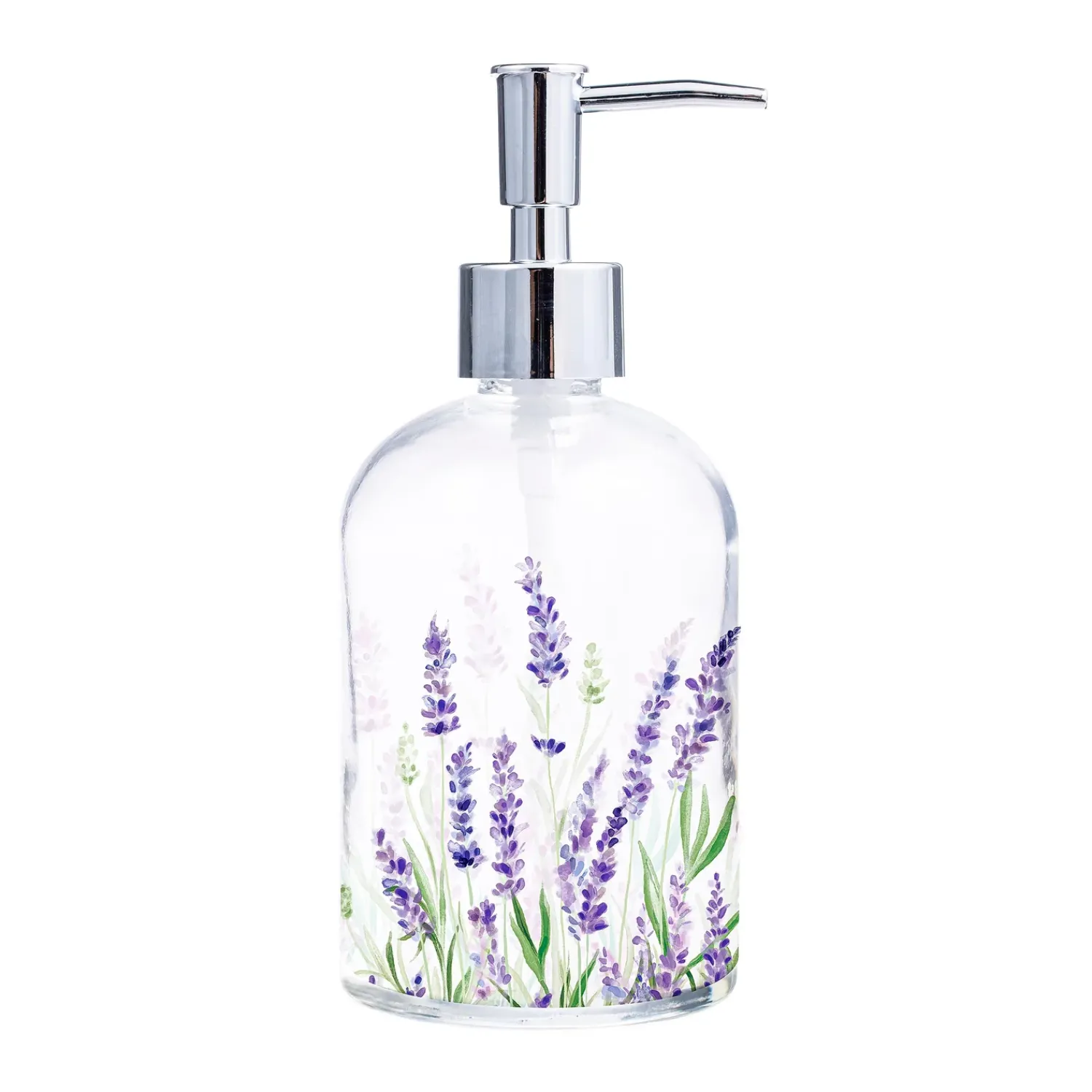 Plow & Hearth Cleaning Supplies>Glass Soap Dispenser, Lavender Fields
