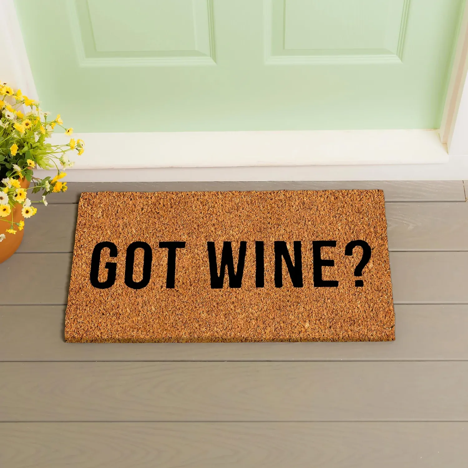 Plow & Hearth Coir Mats>Got Wine? Coir Mat