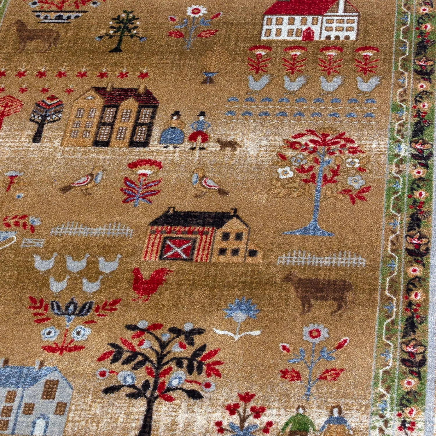 Plow & Hearth Area Rugs>Grafton EnduraStran Folk Art Rug, 7'8" x 10'9"