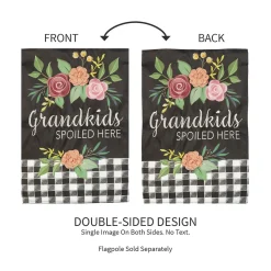 Plow & Hearth Garden Flags>Grandkids Spoiled Here Applique Garden Flag