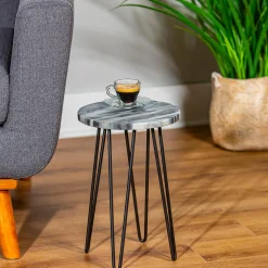 Plow & Hearth Planters & Plant Stands|Accent Tables>Granite Plant Stand with Metal Legs