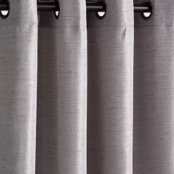Plow & Hearth Shades & Umbrellas|Outdoor Curtains>Grasscloth Outdoor Curtain Panel with Grommet Top, 54"W x 96"L