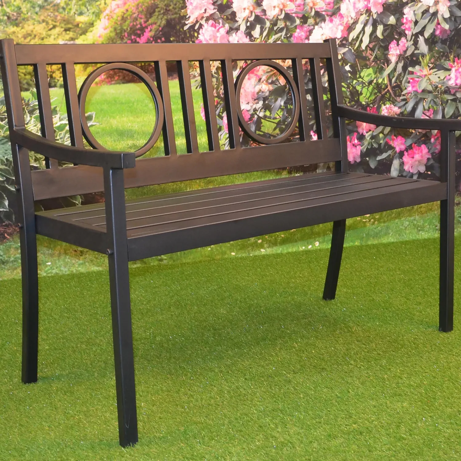 Plow & Hearth Outdoor Benches>Grayson Steel Garden Bench