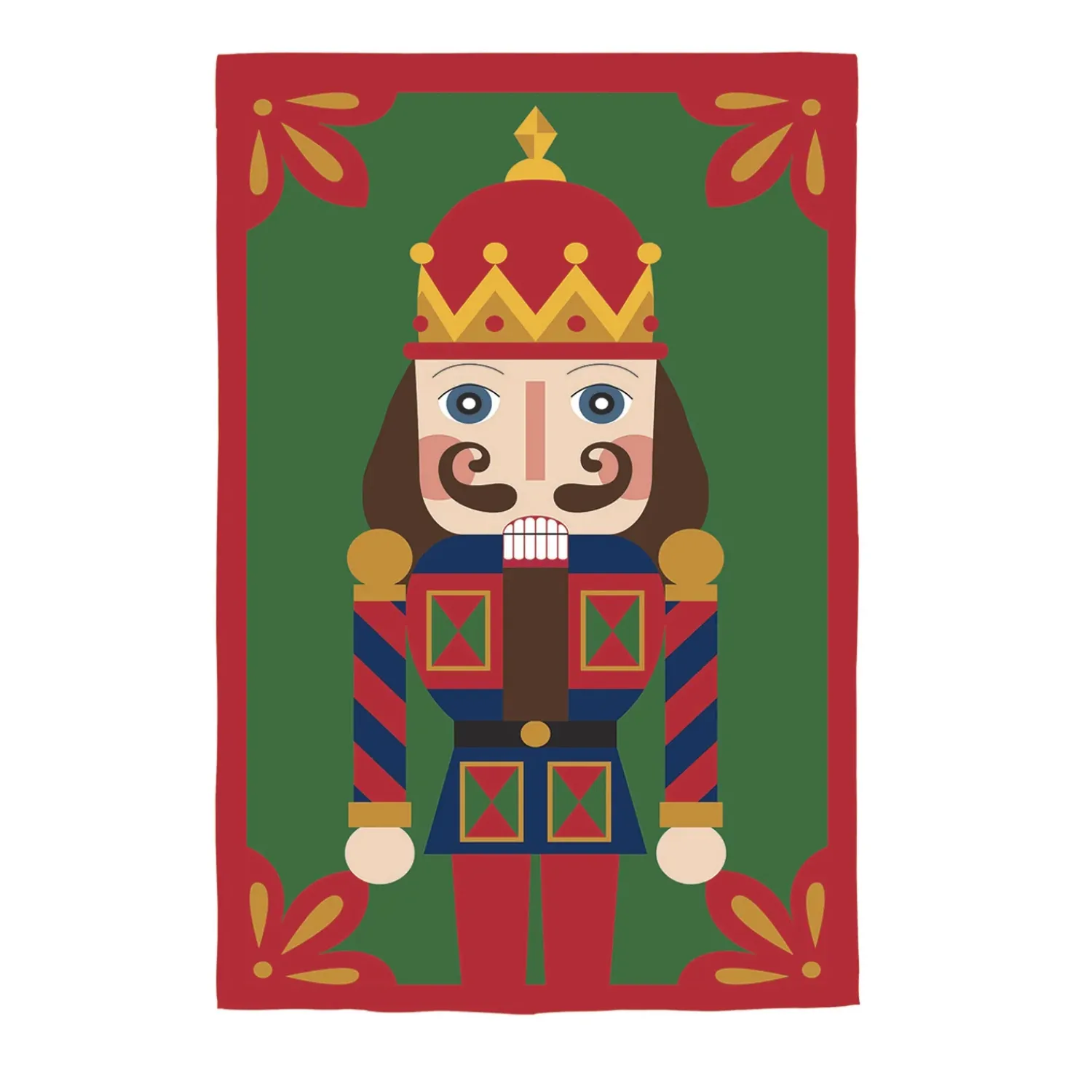 Plow & Hearth Garden Flags>Green Nutcracker Applique Garden Flag