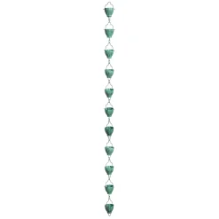 Plow & Hearth Wind Chimes & Mobiles>Green Rustic Bucket Rain Chain, 72" H