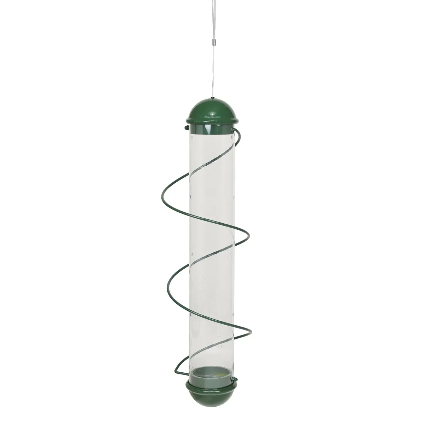 Plow & Hearth Bird Feeders>Spiral-Perch Finch Bird Feeder Green
