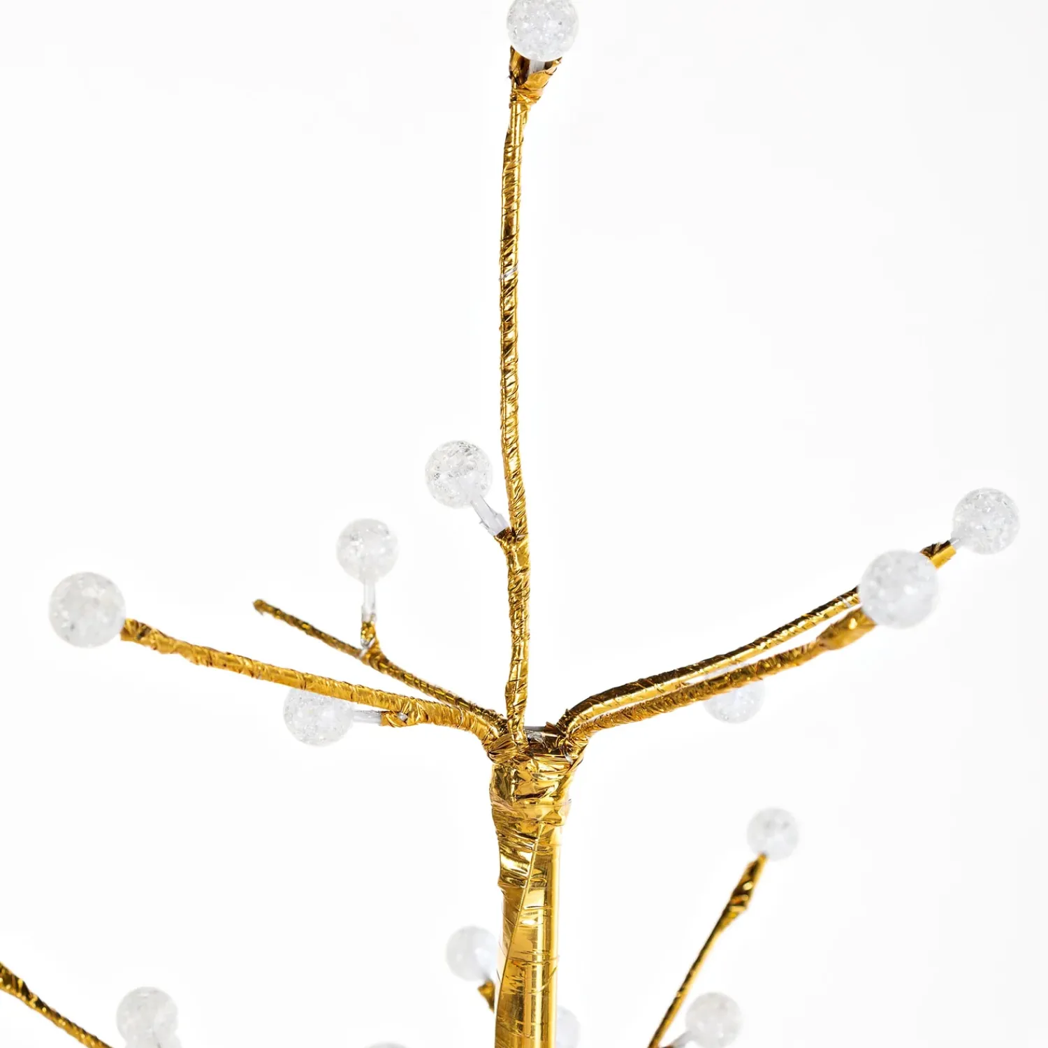 Plow & Hearth Lighted Trees & Garlands>6'H Indoor/Outdoor Gold Metallic Tree with 240 Warm White Lights