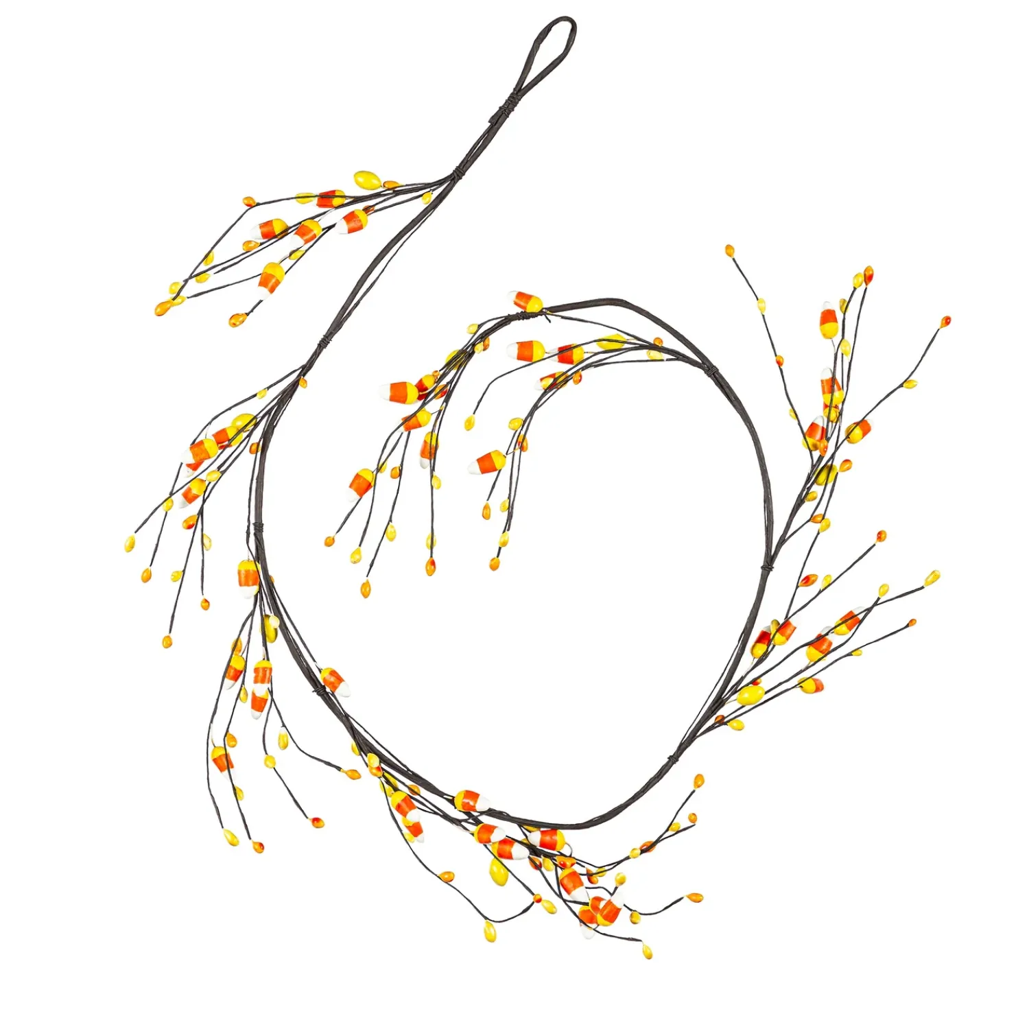 Plow & Hearth Lighted Trees & Garlands>Halloween Candy Corn Artificial Garland