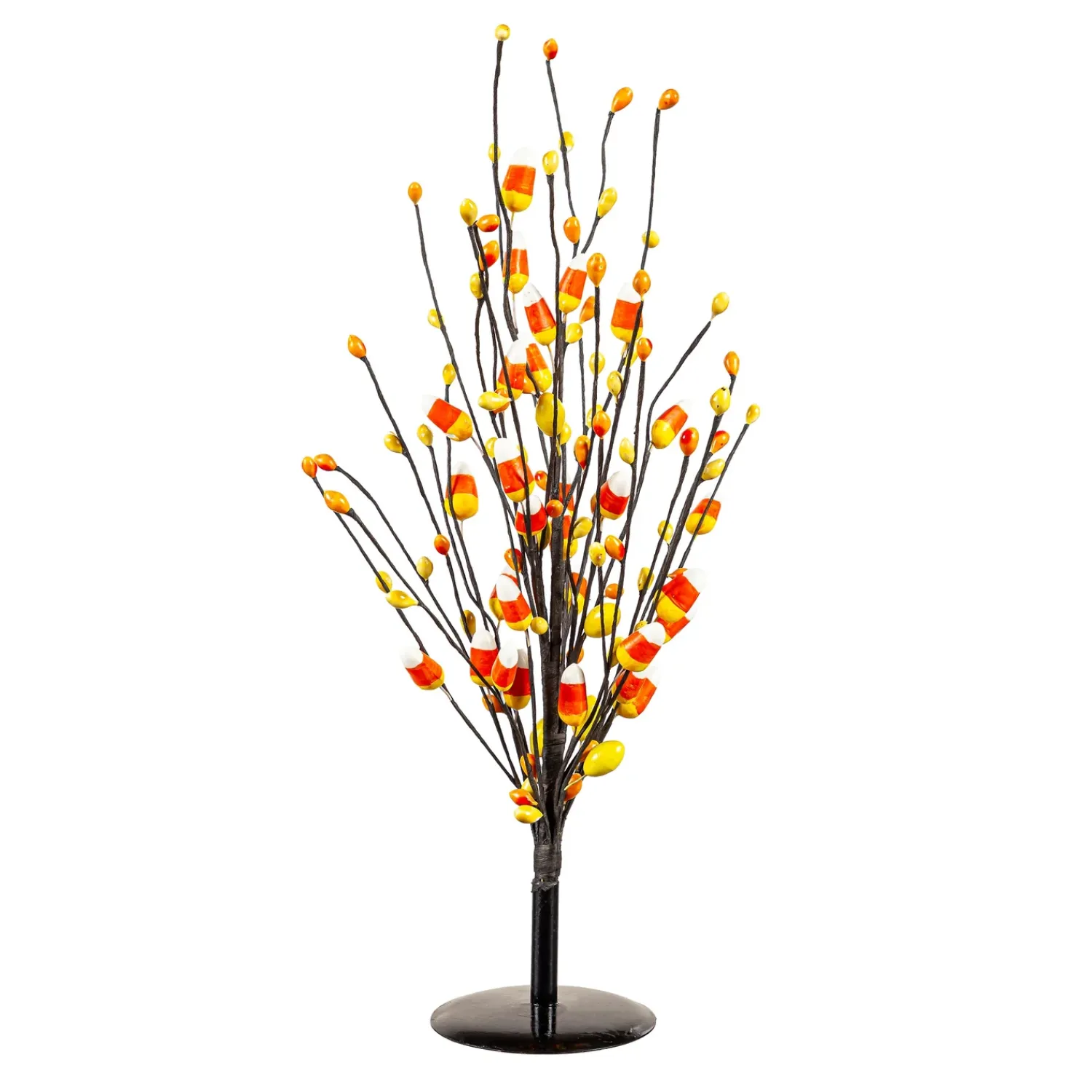 Plow & Hearth Decorative Accents>Halloween Candy Corn Artificial Tabletop Tree