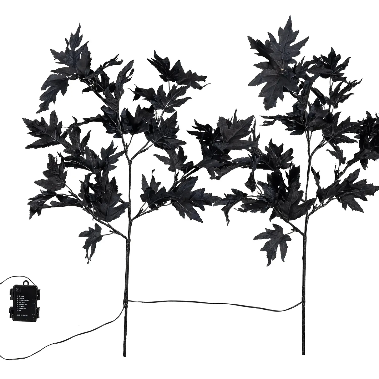 Plow & Hearth Faux Flowers & Plants|Lighted Trees & Garlands>Halloween Maple Indoor/Outdoor LED Color Changing Artificial Branch, 33"H