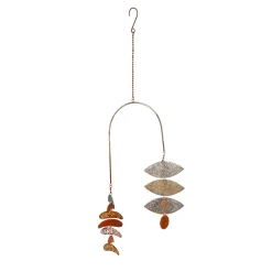 Plow & Hearth Wind Chimes & Mobiles|Decorative Accents>Hammered Metal Hanging Décor, 20"H