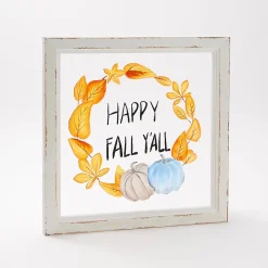 Plow & Hearth Wall Art>Hand Painted Screen Wood Frame Wall Décor, Gather