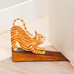 Plow & Hearth Decorative Accents>Handcrafted Metal Cat Door Stopper